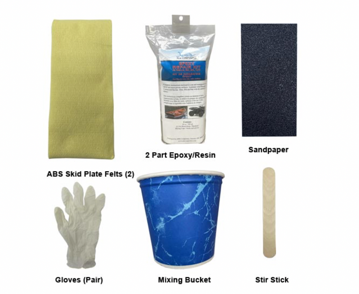 Skid Plate Kit for ABS Canoes (Royalex or TFormex) Old Creel Canoe